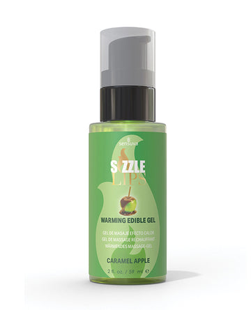Sensuva Valencia Naturals VL415 Sizzle Lips Warming Gel, 2 oz Caramel Apple