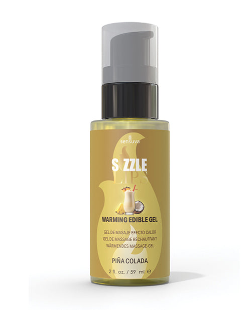 Sensuva Valencia Naturals VL416 Sizzle Lips Warming Gel, 2 oz Pina Colada