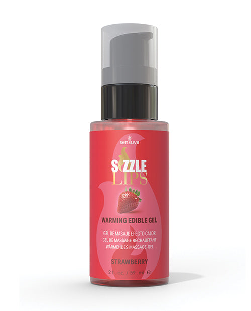 Sensuva VL418 Sizzle Lips Warming Gel, 2 oz Strawberry