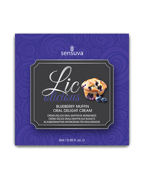 Sensuva VL461 Lic O Licious Oral Delight Cream, Blueberry Muffin, 6ml