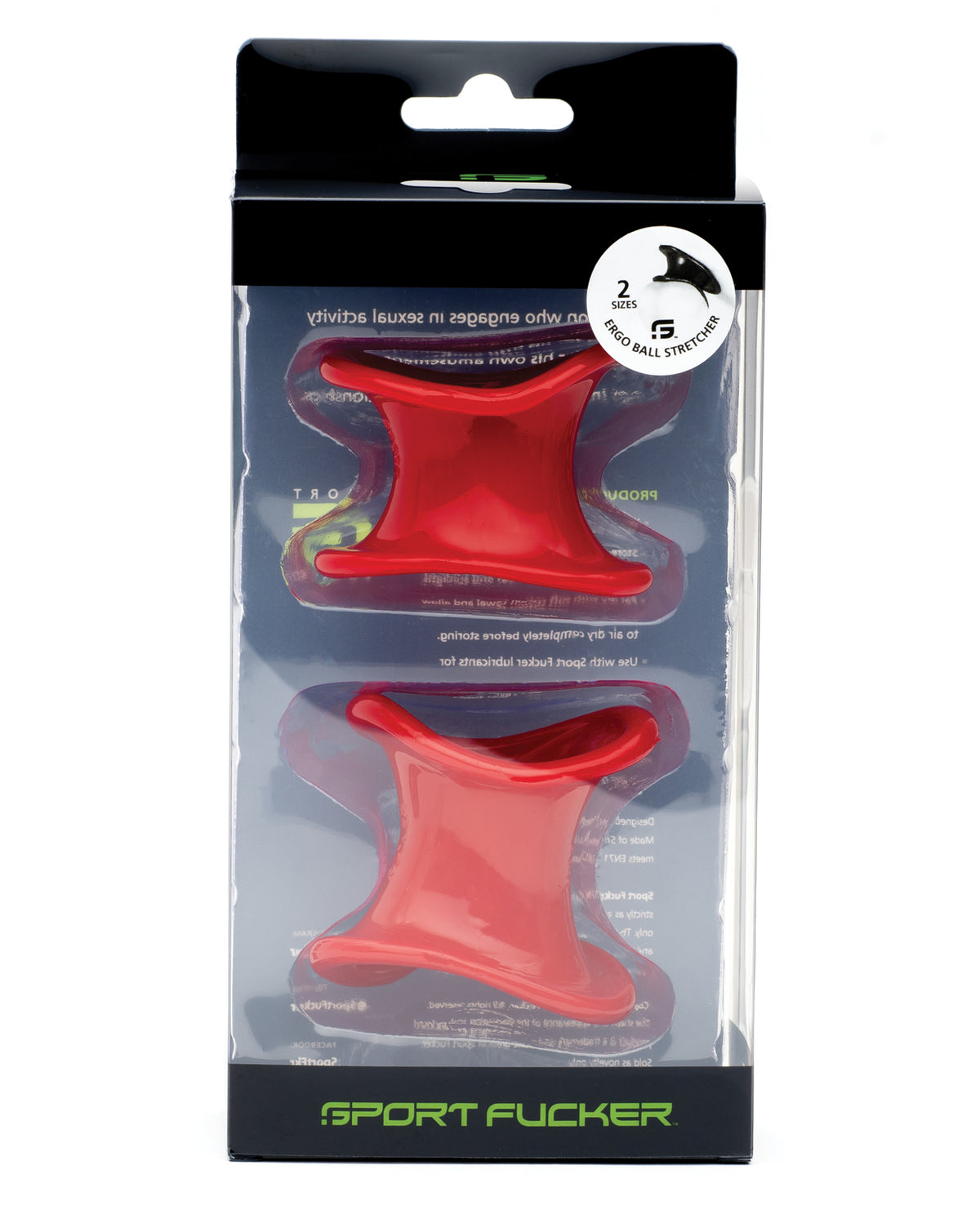 665, Inc Sport Fucker Ergonomic Ball Stretcher Kit, Red, 2 Sizes