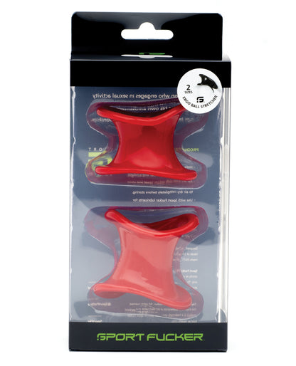 665, Inc Sport Fucker Ergonomic Ball Stretcher Kit, Red, 2 Sizes