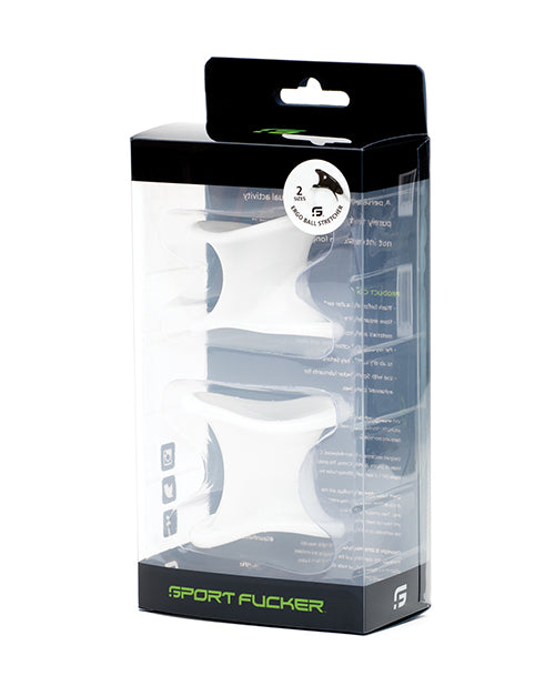 665, Inc Sport Fucker Silicone and TPR Ball Stretcher Kit, White