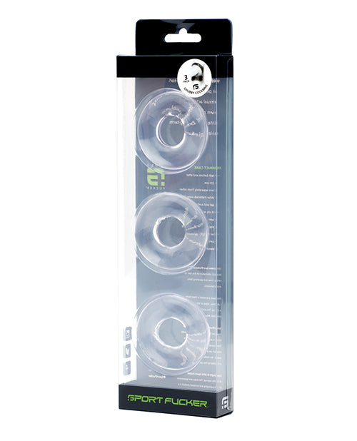 665, Inc 11369 Chubby Cockring Pack of 3, Clear TPR