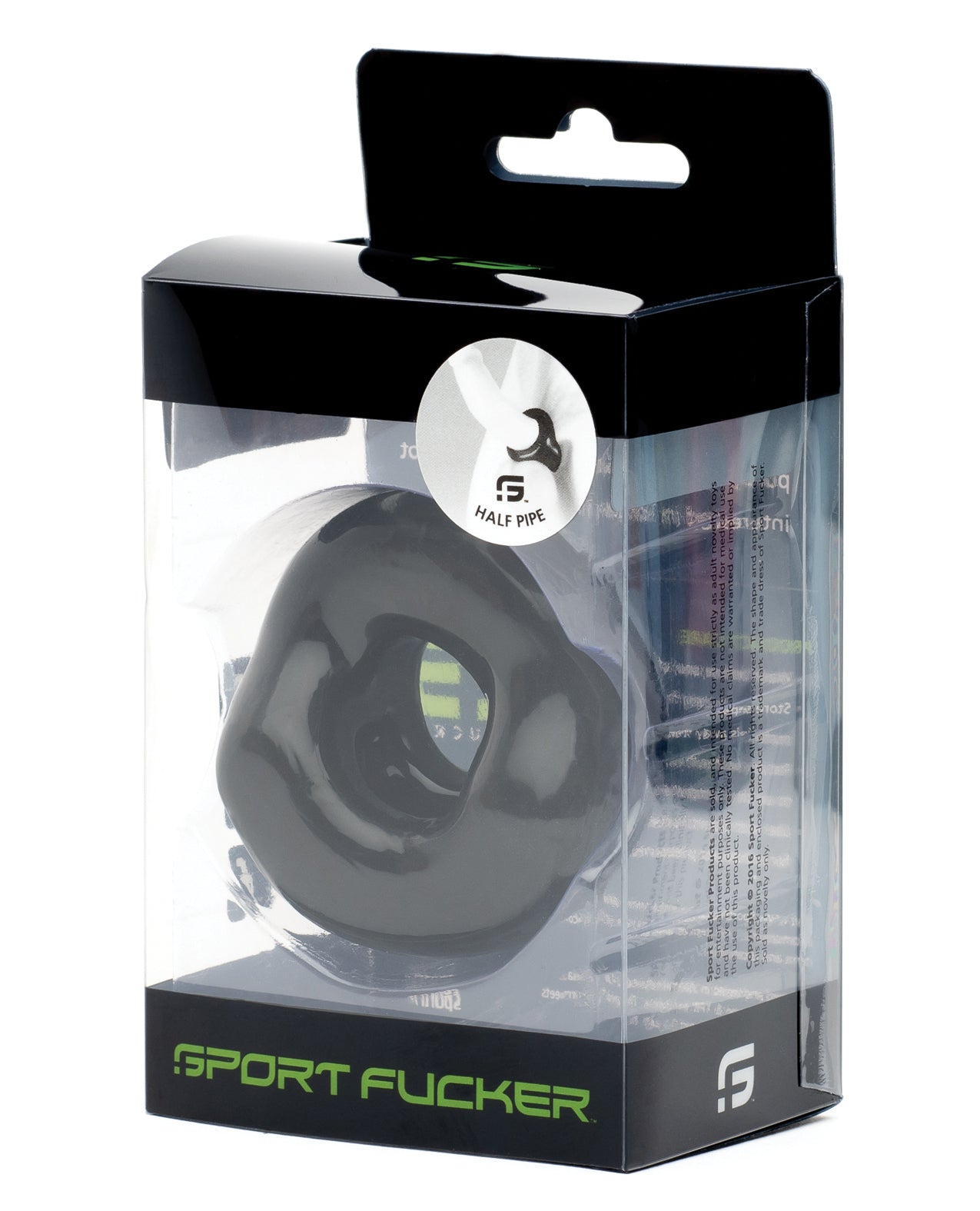 Sport Fucker Half Pipe, Black TPR – Versatile Dual-Use Design