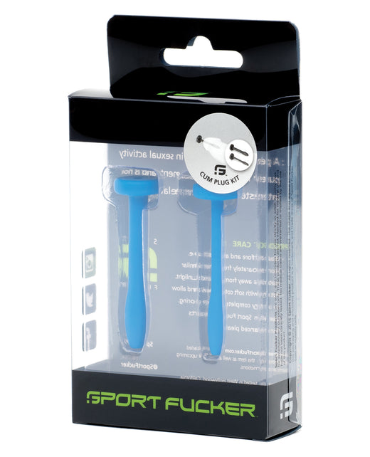 665, Inc 11750 Sport Fucker Cum Plug Kit, Blue Silicone, 2 Sounds