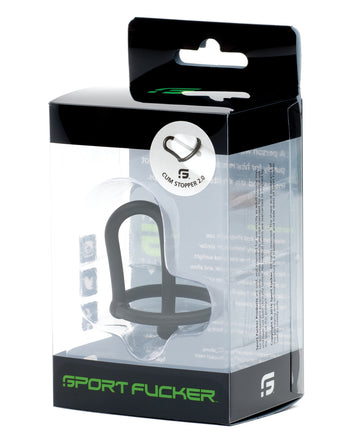 665, Inc 14153 Sport Fucker Cum Stopper 2.0, Black Silicone 45mm