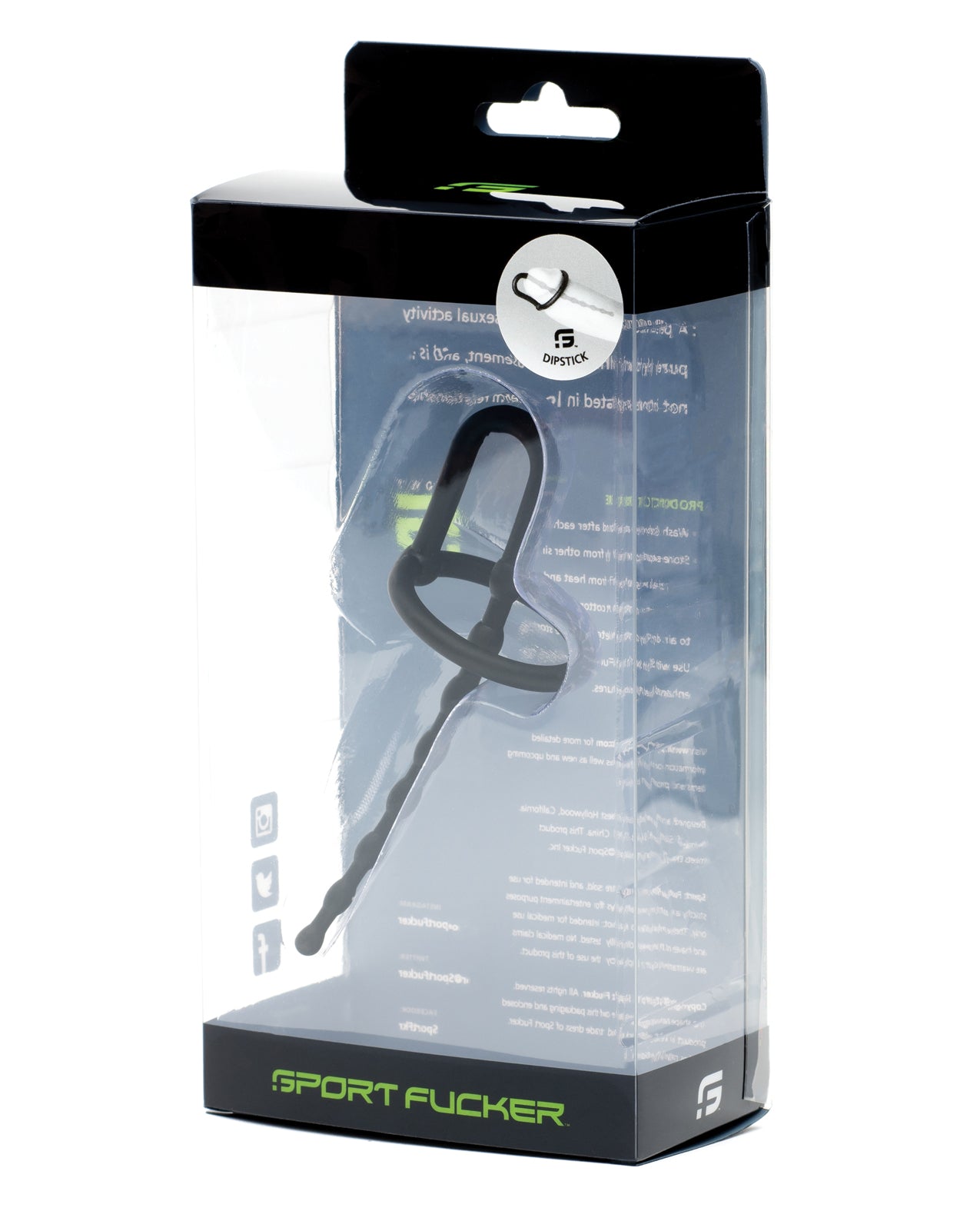 665, Inc Sport Fucker Dipstick, Black Medical-Grade Silicone