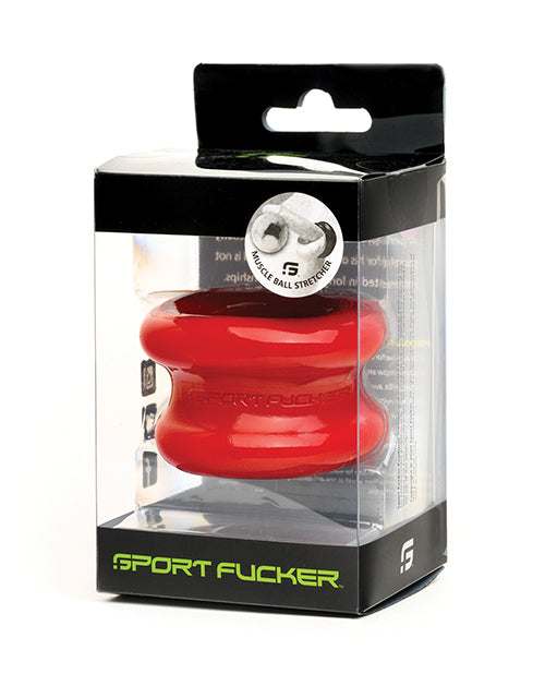 665, Inc 19629 Sport Fucker Muscle Ball Stretcher, Red TPR