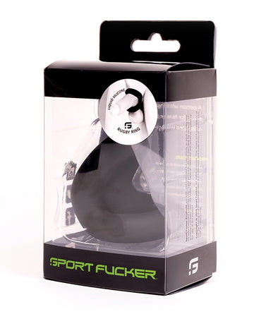 665, Inc 20530 Sport Fucker Rugby Ring, Black, Silicone/TPR, 52mm OD