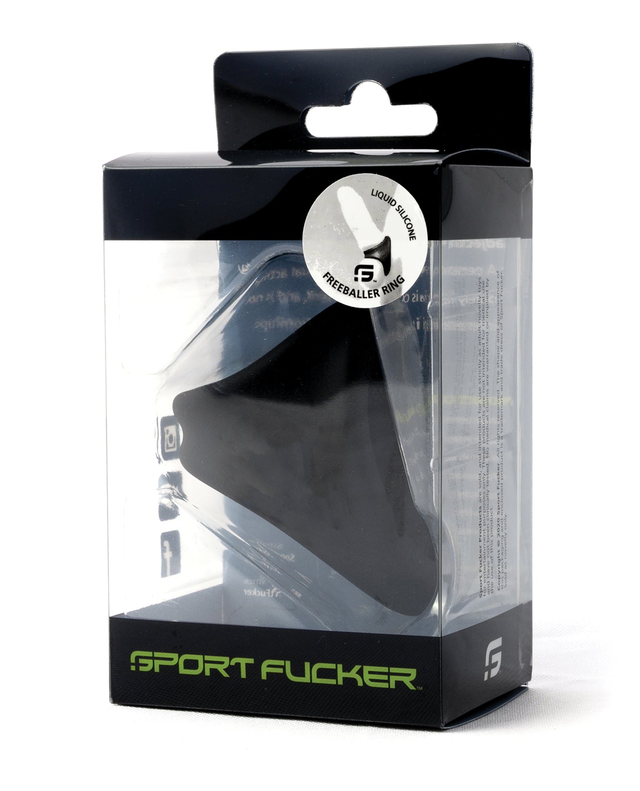 Sport Fucker FreeBaller, Black Liquid Silicone Cock & Ball Ring