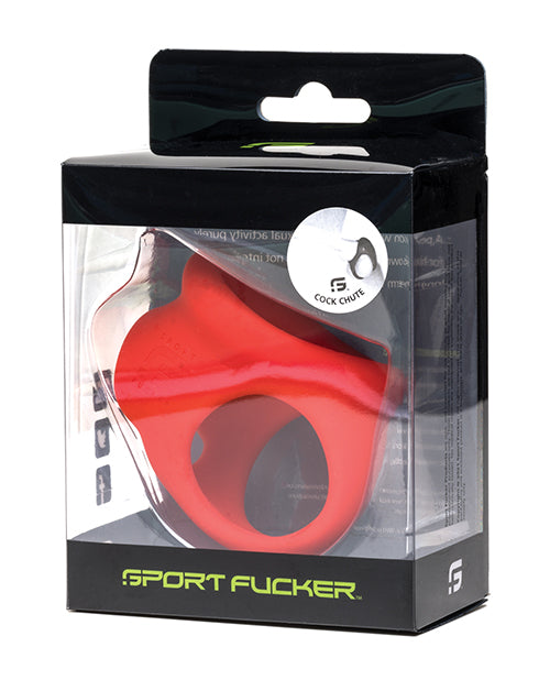 665, Inc 21422 Sport Fucker Cock Chute, Red Silicone 1.5" Ring
