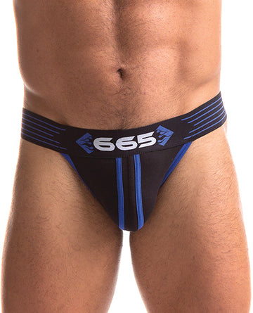 665, Inc 22124 Rally Jockstrap, Blue, Cotton/Spandex Blend, XXL