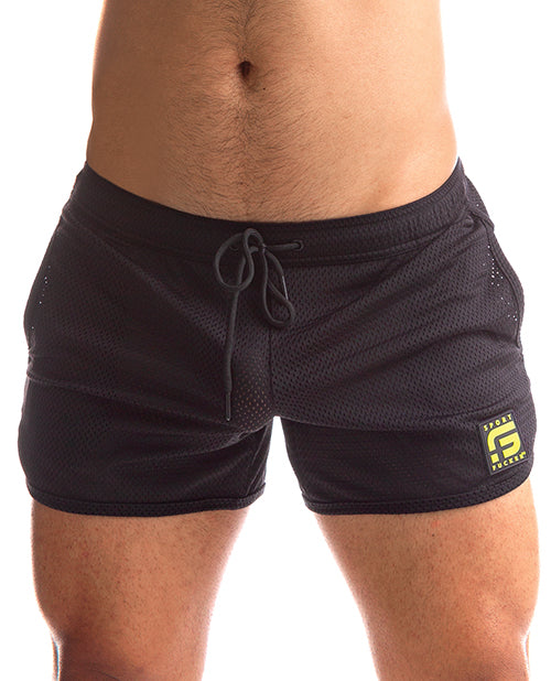 665 Inc. Jersey Sport Shorts, Black Nylon Elastane Blend