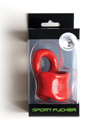 665, Inc 23092 Sport Fucker Baller Ring, Red, Silicone/TPR