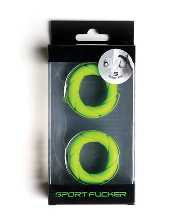 665, Inc 23141 Sport Fucker Ready Rings, Green, Silicone