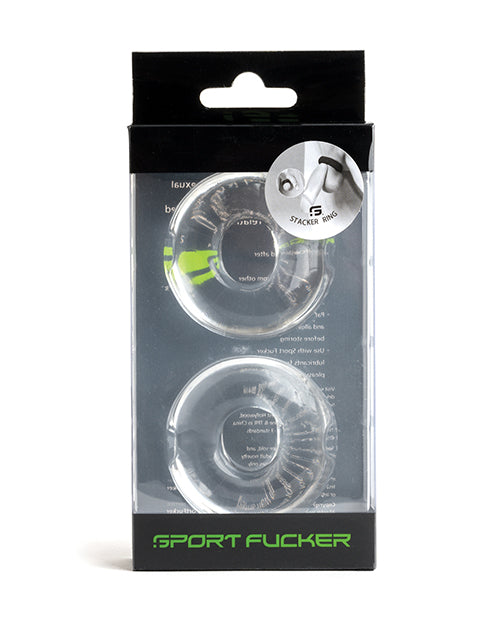 665, Inc 23188 Sport Fucker Stacker Rings, Clear Silicone