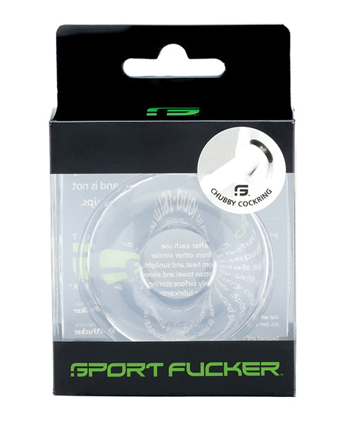 665, Inc Sport Fucker Chubby Cockring, Clear, TPR, MPN 9664