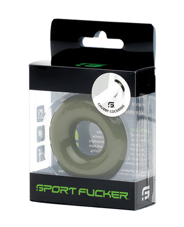 665, Inc 9669 Sport Fucker Chubby Cockring, Army Green, TPR, Stretches 5x