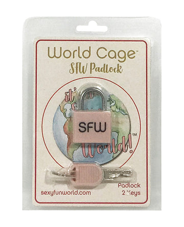 World Cage WCPL2K Padlock w/2 Keys, Brass Body