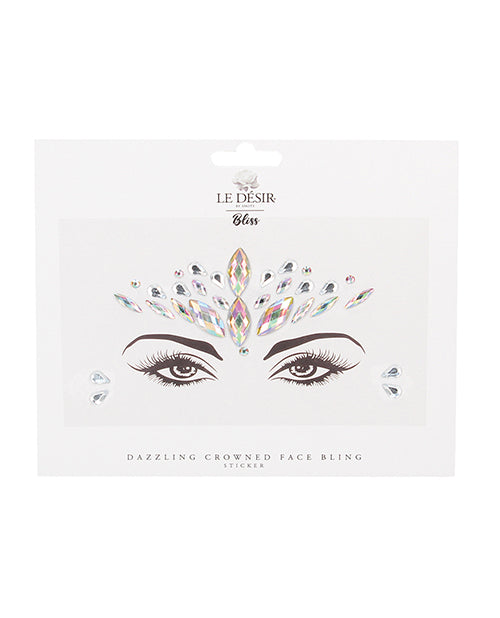 Shots America LLC BLS009OPAL Dazzling Crowned Face Bling Sticker, One Size