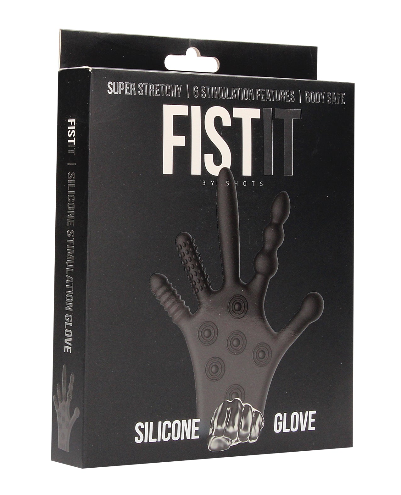 Shots Fistit Silicone Stimulation Glove, Black – Body-Safe & Waterproof