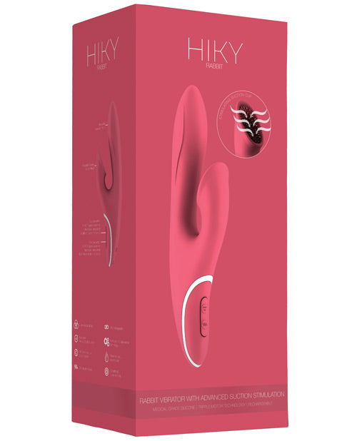 Shots Hiky 2 Rabbit Vibrator with Dual-Action Suction and 10 Patterns, Pink