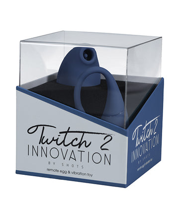Shots America LLC INN002BLU TWITCH 2 Vibrator, Blue Grey, Dual Control
