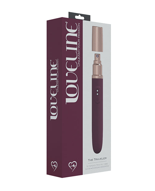Shots Loveline The Traveler Vibrator, 10 Modes, Burgundy