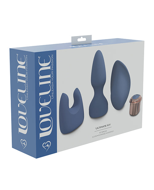Shots LoveLine Ultimate Kit, Blue Grey – 10-Speed Rechargeable Vibrator Set