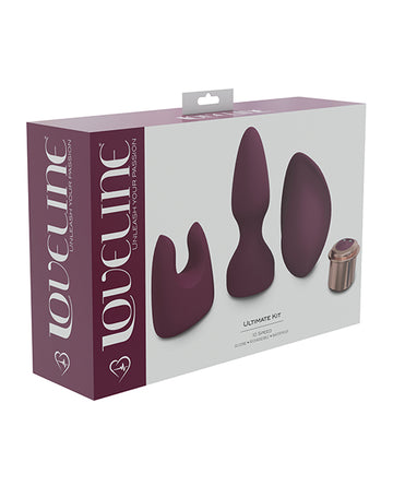 Shots LoveLine Ultimate Kit, Burgundy – 10-Speed Rechargeable Vibrator