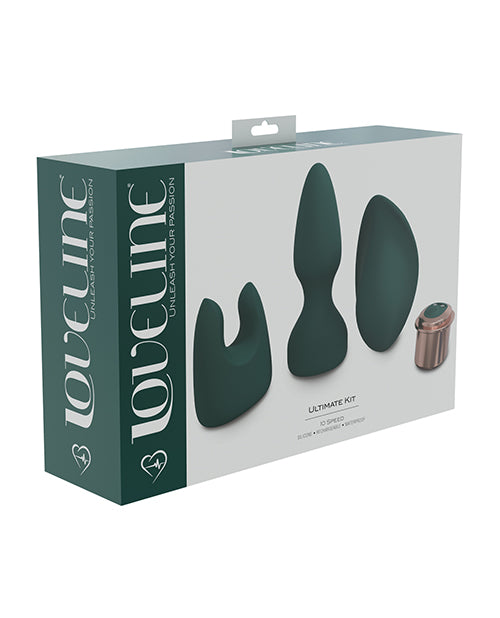 Shots LoveLine Ultimate Kit, 10-Speed Rechargeable Vibrator, Forest Green