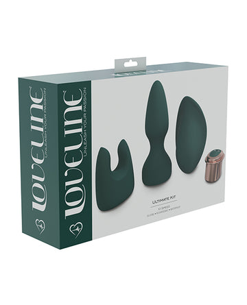 Shots LoveLine Ultimate Kit, 10-Speed Rechargeable Vibrator, Forest Green