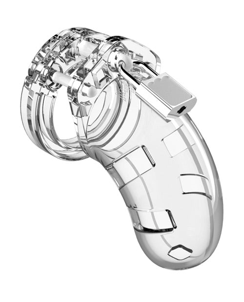 Shots Man Cage Chastity Cage Model 01, Polycarbonate – 3.5 Inch (Clear)