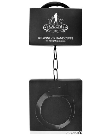Shots America OU001BLK Beginner's Handcuffs, Black Metal