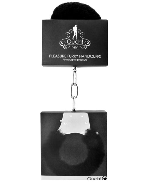 Shots America LLC OU004BLK Furry Pleasure Handcuffs, Black, Metal