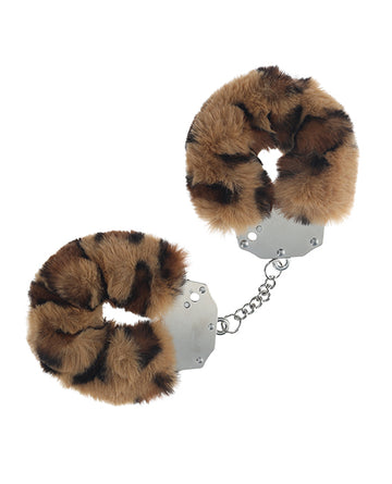 Shots America LLC OU1046LEO Heavy-duty Fluffy Handcuffs, Leopard
