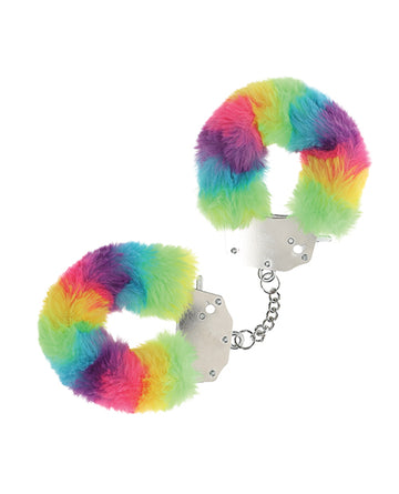 Shots America LLC OU1046MUL1 Heavy-duty Fluffy Handcuffs, Rainbow
