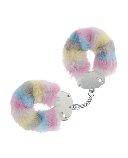 Shots America LLC OU1046MUL2 Heavy-duty Fluffy Handcuffs, Powder Rainbow