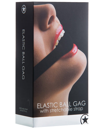 Shots America LLC OU120BLK Shots Ouch Elastic Ball Gag, Black, One Size