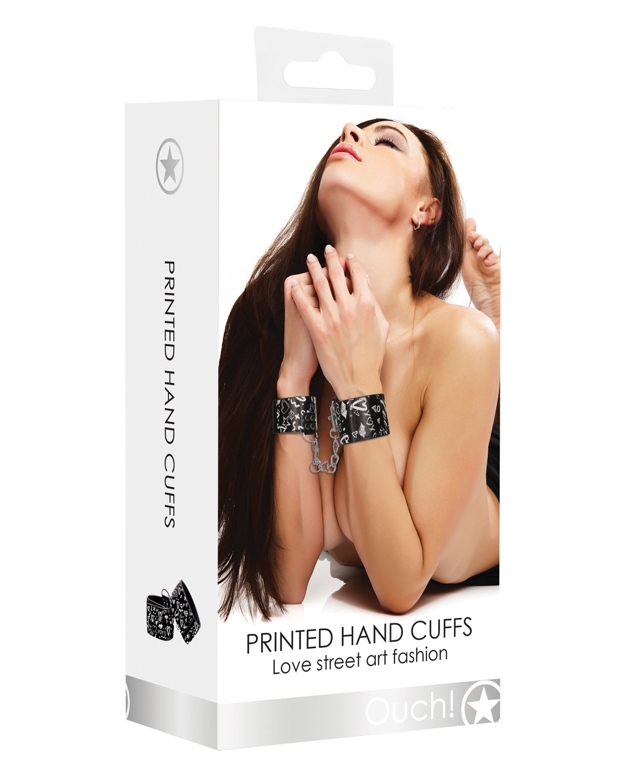 Shots America LLC OU328BLK Ouch! Street Art Hand Cuffs, Black
