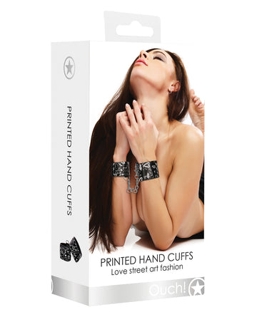 Shots America LLC OU328BLK Ouch! Street Art Hand Cuffs, Black