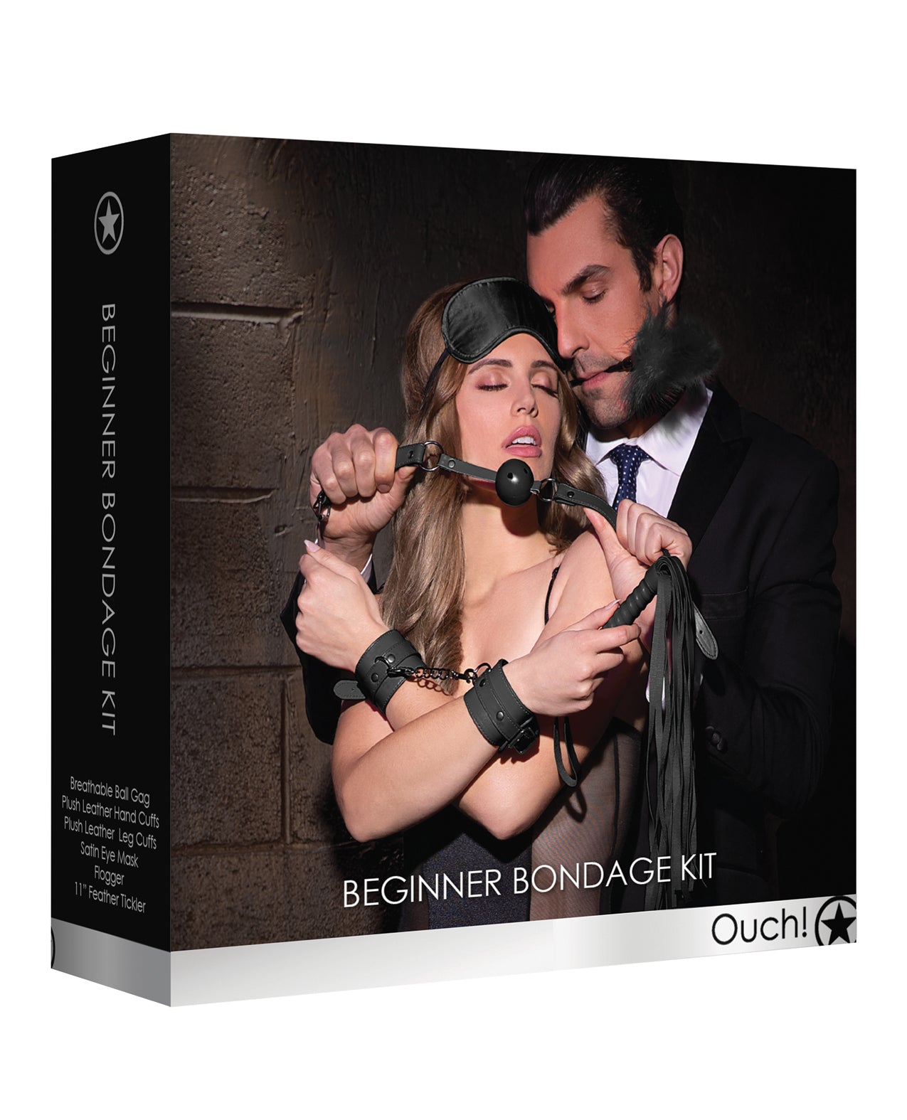 Shots Ouch Beginner's Bondage Kit, Black