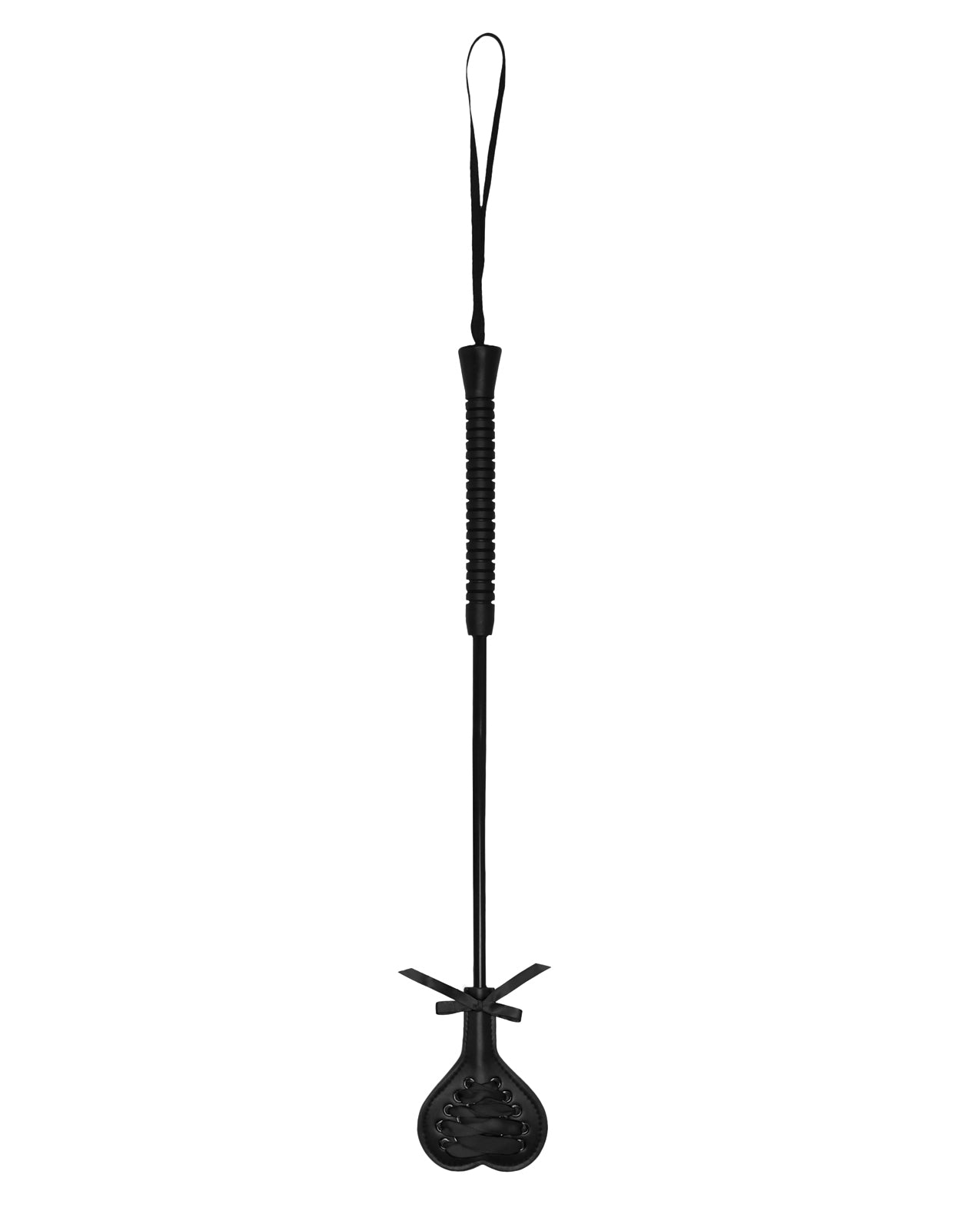 Shots America LLC OU405BLK Heart Crop w/Lace - Large, Black, Long Handled