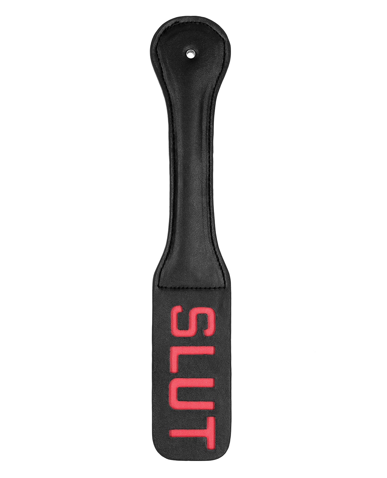 Shots America LLC OU417BLK Ouch Slut Paddle, Black Faux Leather, 12.4" L