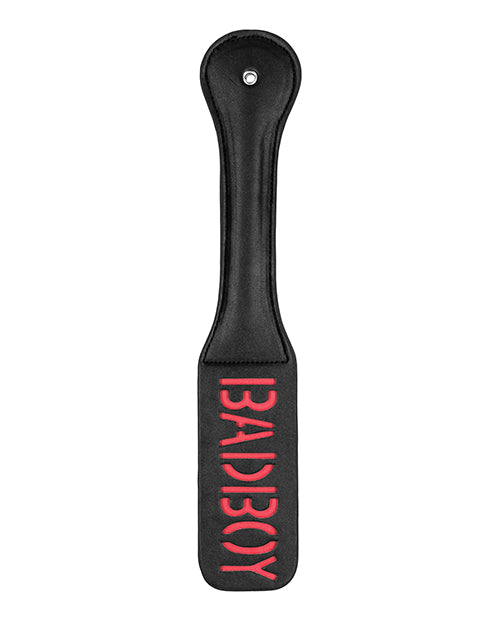 Shots Ouch Bad Boy Paddle, Black Faux Leather – 12.4 Inch