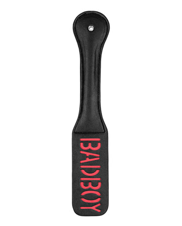 Shots Ouch Bad Boy Paddle, Black Faux Leather – 12.4 Inch
