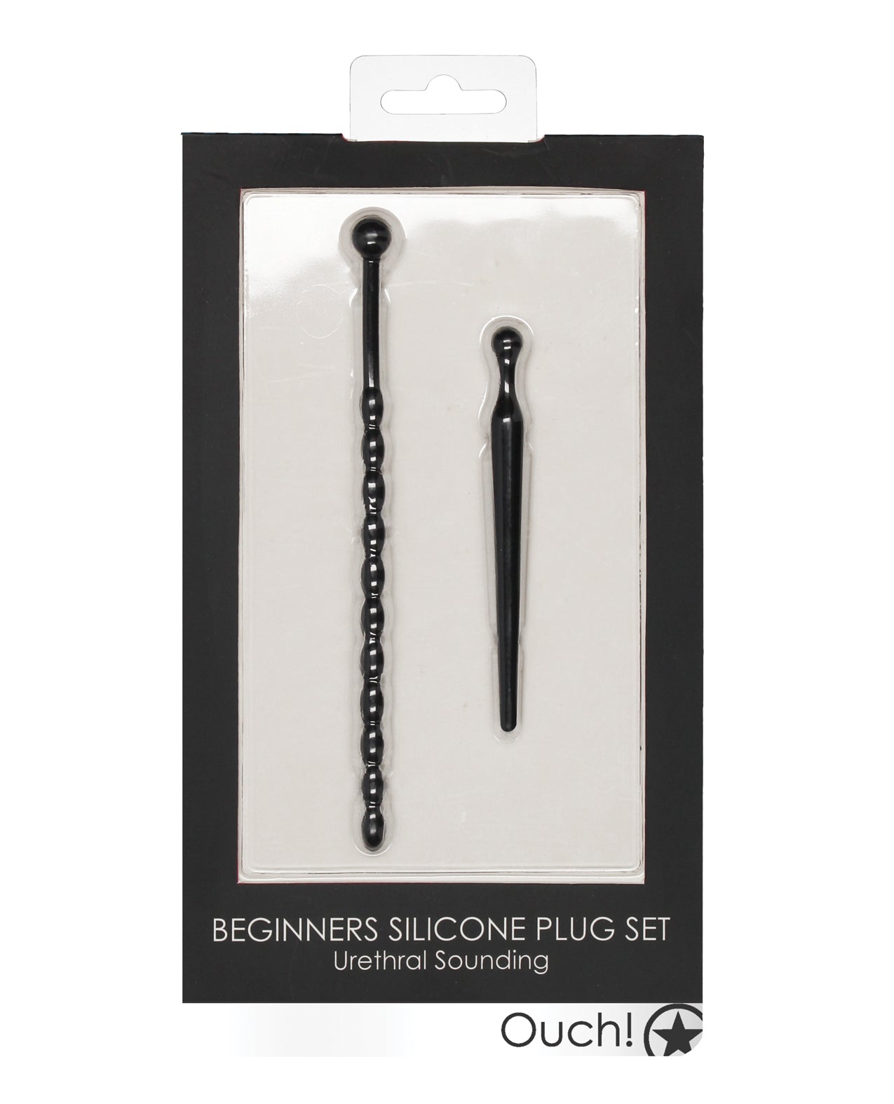 Shots America Ouch Urethral Sounding Beginner's Silicone Set, Black