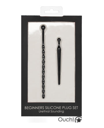 Shots America Ouch Urethral Sounding Beginner's Silicone Set, Black