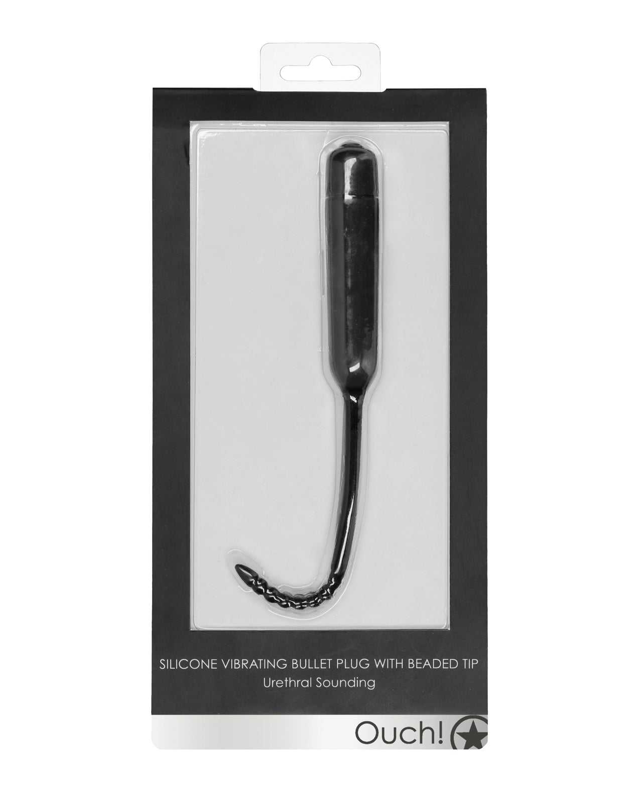Shots America OUCH! Vibrating Urethral Sounding Bullet Plug, Black